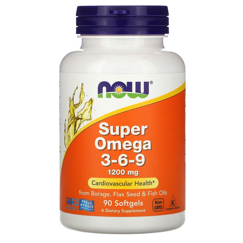 Супер Омега 3-6-9 / Super Omega 3-6-9 от Now Foods 1200 мг. 90 капс.