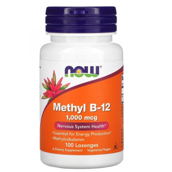 Now Foods, Methyl B-12, метилкобаламин, 1000 мкг, 100 таблеток для рассасывания