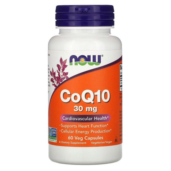 Коэнзим CoQ10 Now Foods, 30 мг, 60 вег. капсул