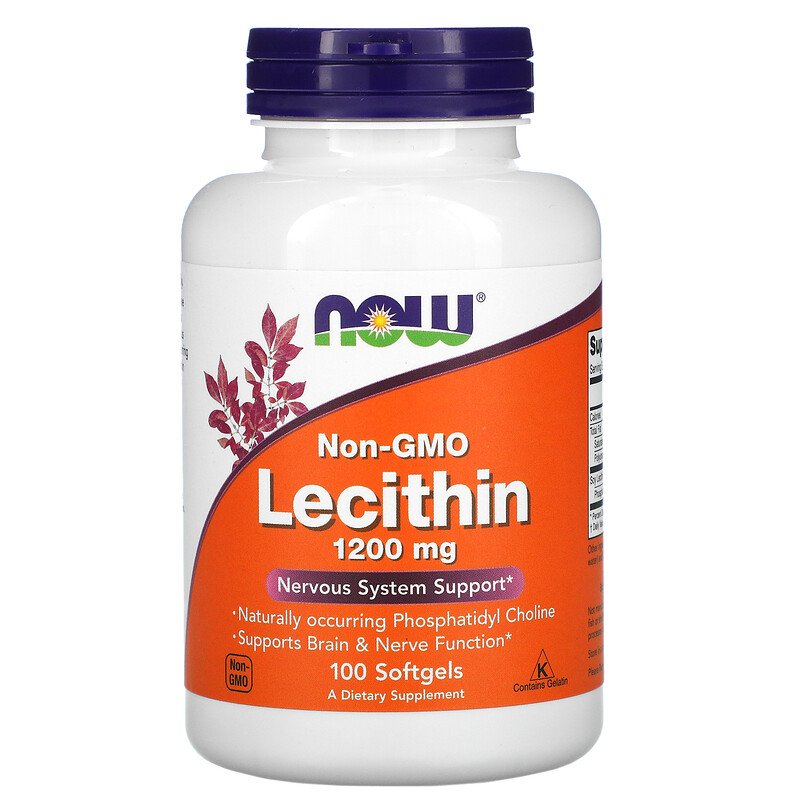 Лецитин Lecithin Now Foods 1200мг, 100 капсул