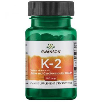 Витамин K2 Swanson, 100 мкг, 30 капсул