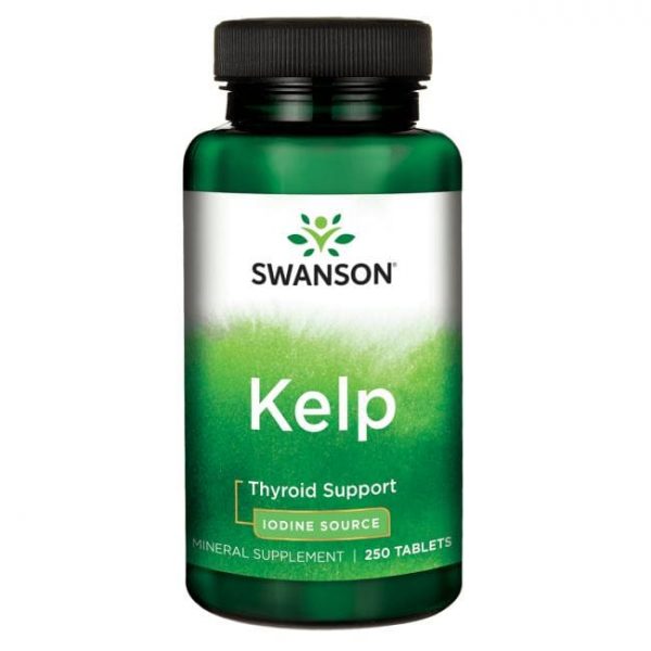 Kelp (природный источник йода) Swanson 225 мкг, 250 таб.