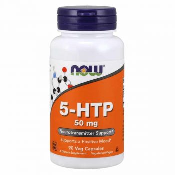 5-HTP (5-гидрокситриптофан) от NOW Foods 50 мг, 90 вег. капсул