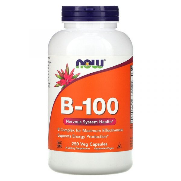 B-100 от Now Foods, 250 растит. капсул (vegan)