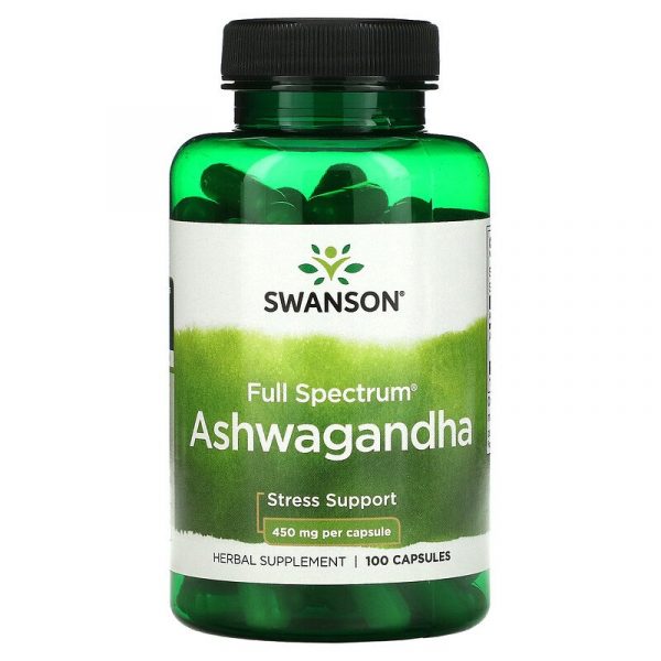 Ашваганда Ashwagandha Swanson, 450 мг, 100 вег. капсул
