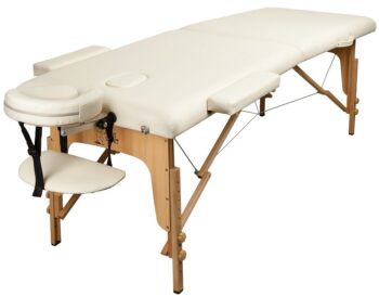 Массажный стол Atlas Sport складной 2-с 60 см деревянный + сумка в подарок (бежевый) 24