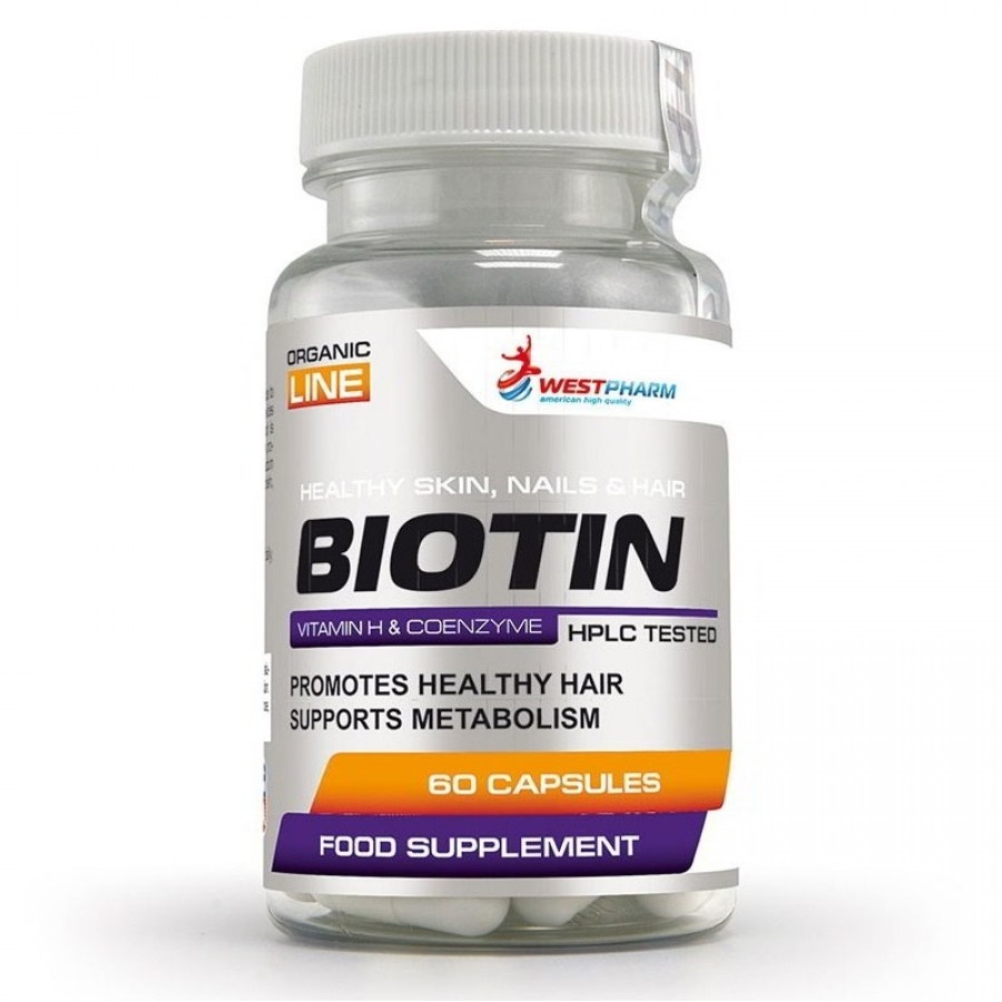 Biotin from WestPharm, 10000 мкг (60 капс)